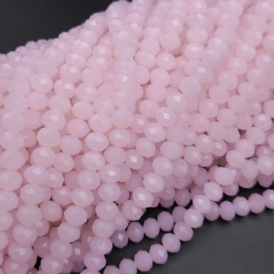 CRISTAL CHECO 8MM ROSADO  NATURAL
