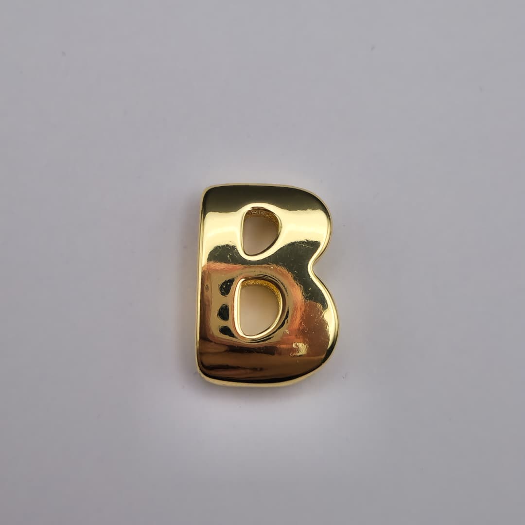 ORO CHINO PASADOR LETRA B