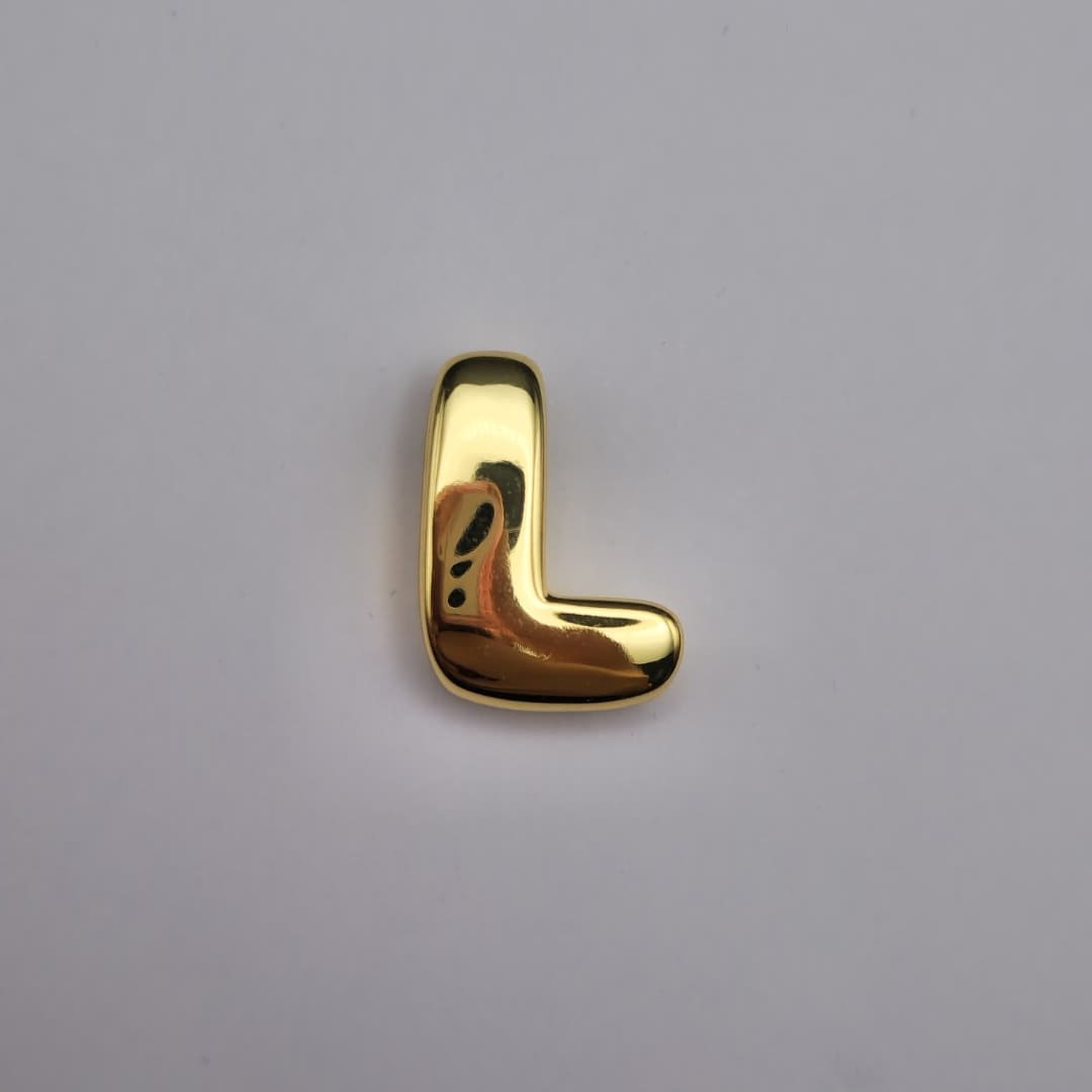 ORO CHINO PASADOR LETRA L