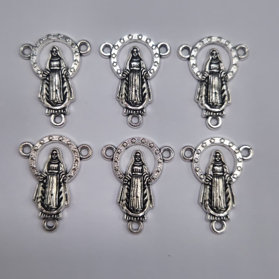 BOLSA SILVER 6 UND VITELA CON CIRCULO VIRGEN LA MILAGROSA