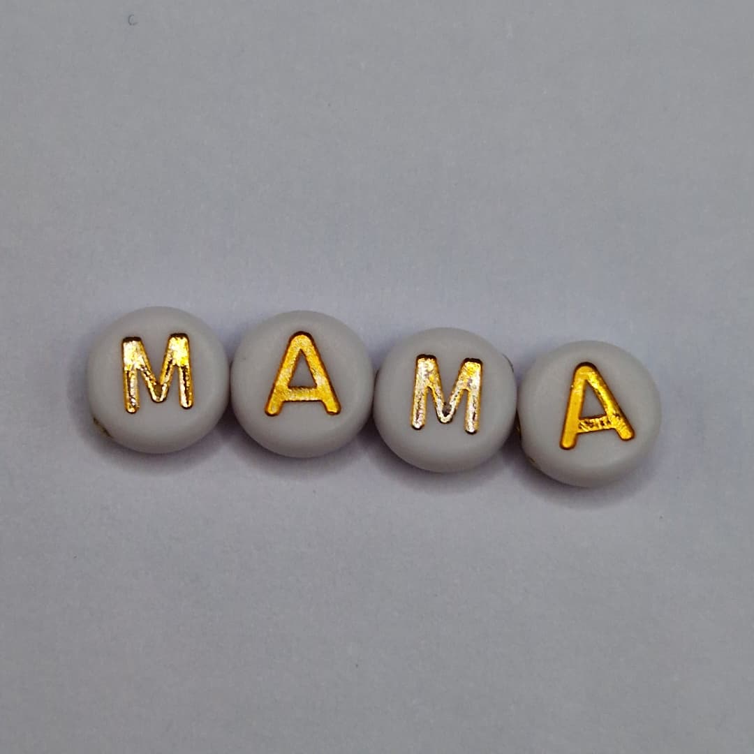BOLSA ACRILICO 4 JUEGOS DE MAMA LETRAS DORADO