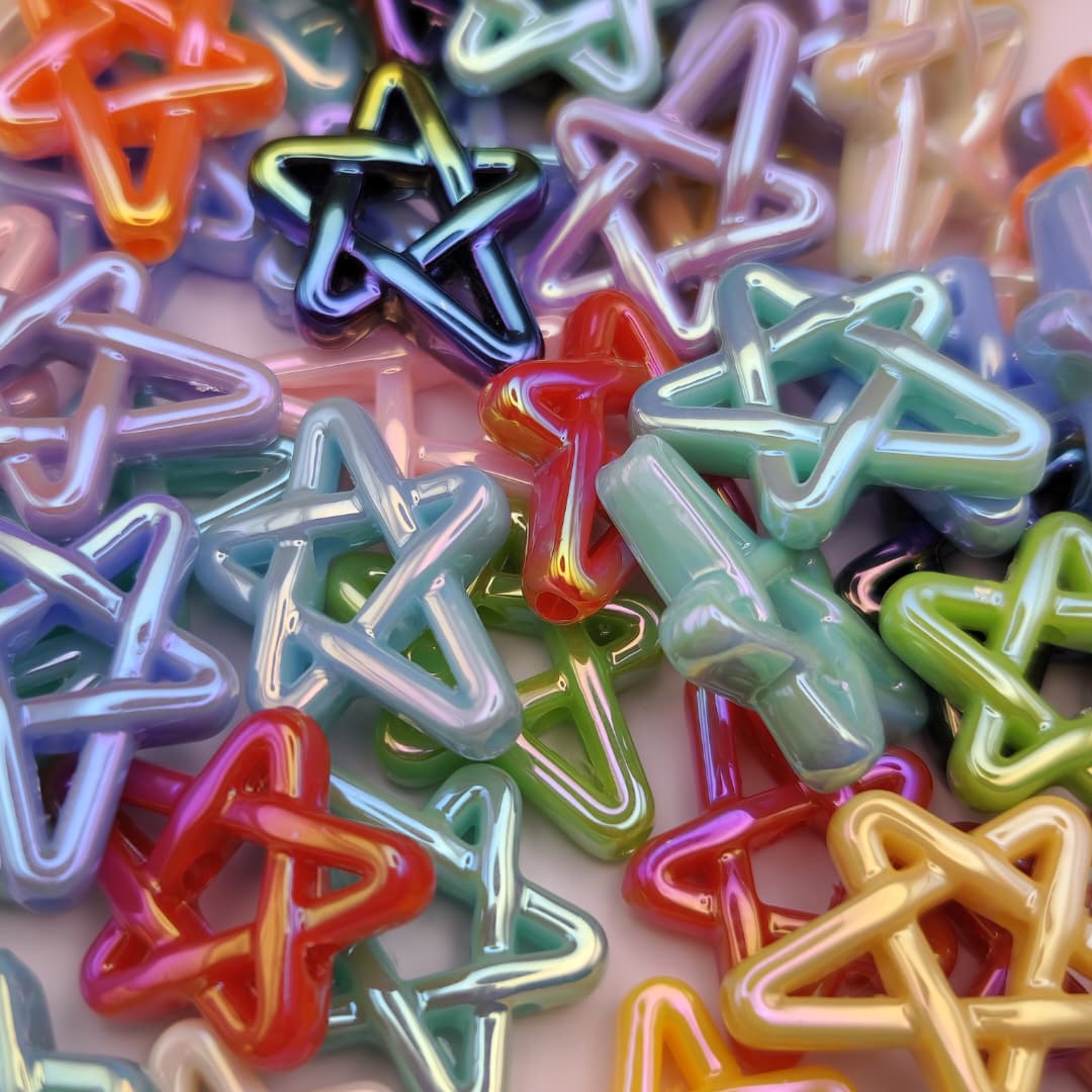 BOLSA 6 UND ESTRELLAS 5 PUNTAS DE COLORES TORNASOL