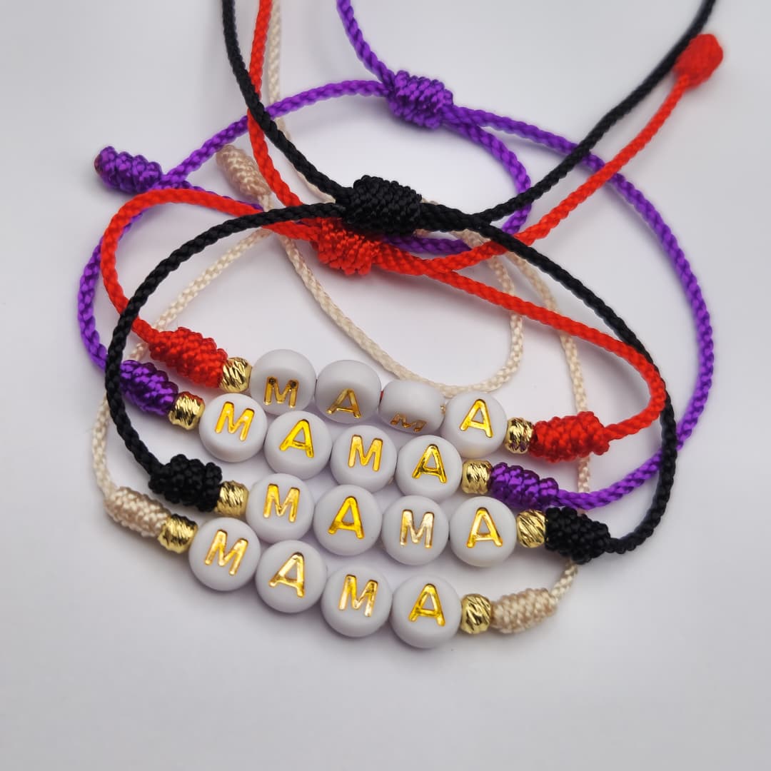 PULSERA TERLENKA DE MAMA CON BALIN CON TEXTURA