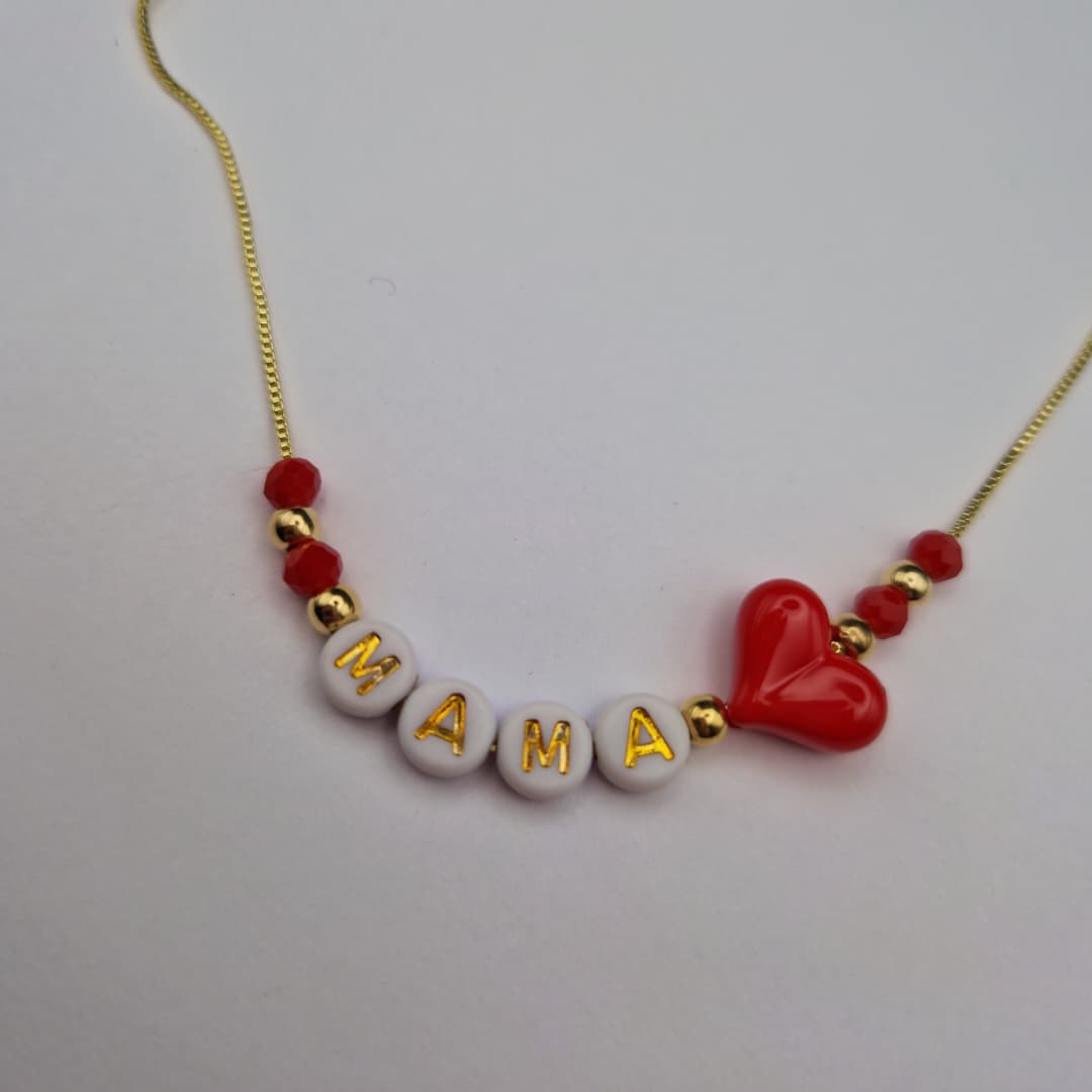 CADENA DE MAMA CON LETRAS ACRILICAS