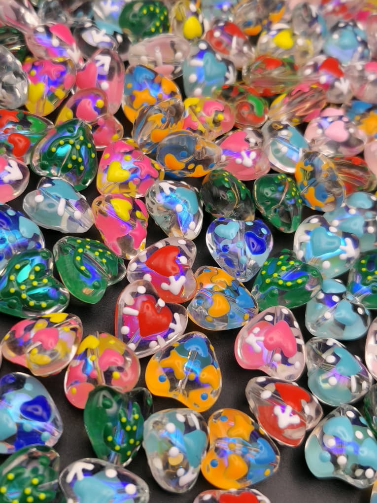 BOLSA MURANO 4 UND CORAZONES DE COLORES