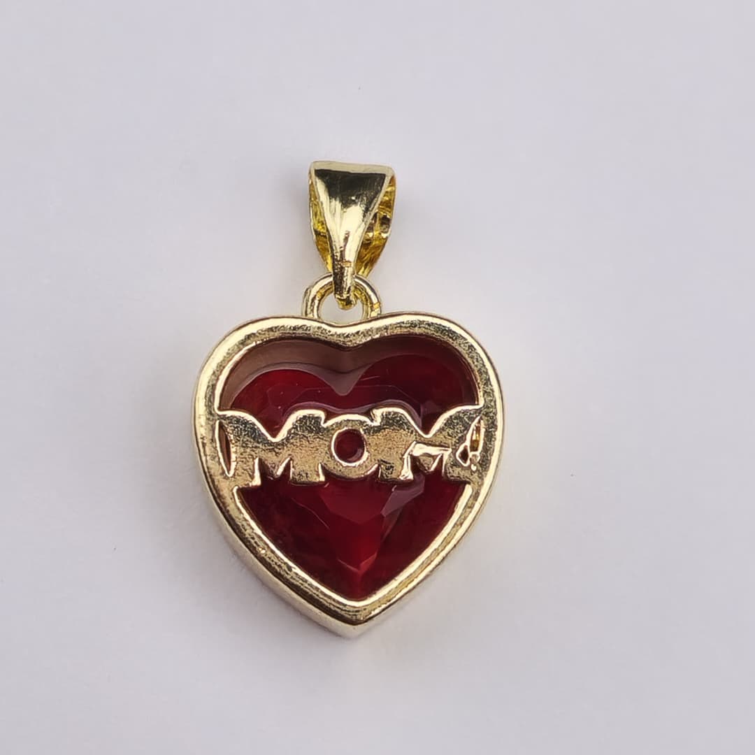 CIRCON DIJE CORAZON MOM CRISTAL ROJO