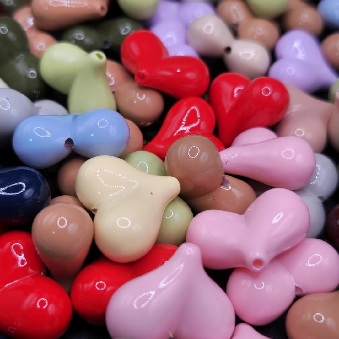 BOLSA 5 UND CORAZON 23MM COLORES SURTIDOS