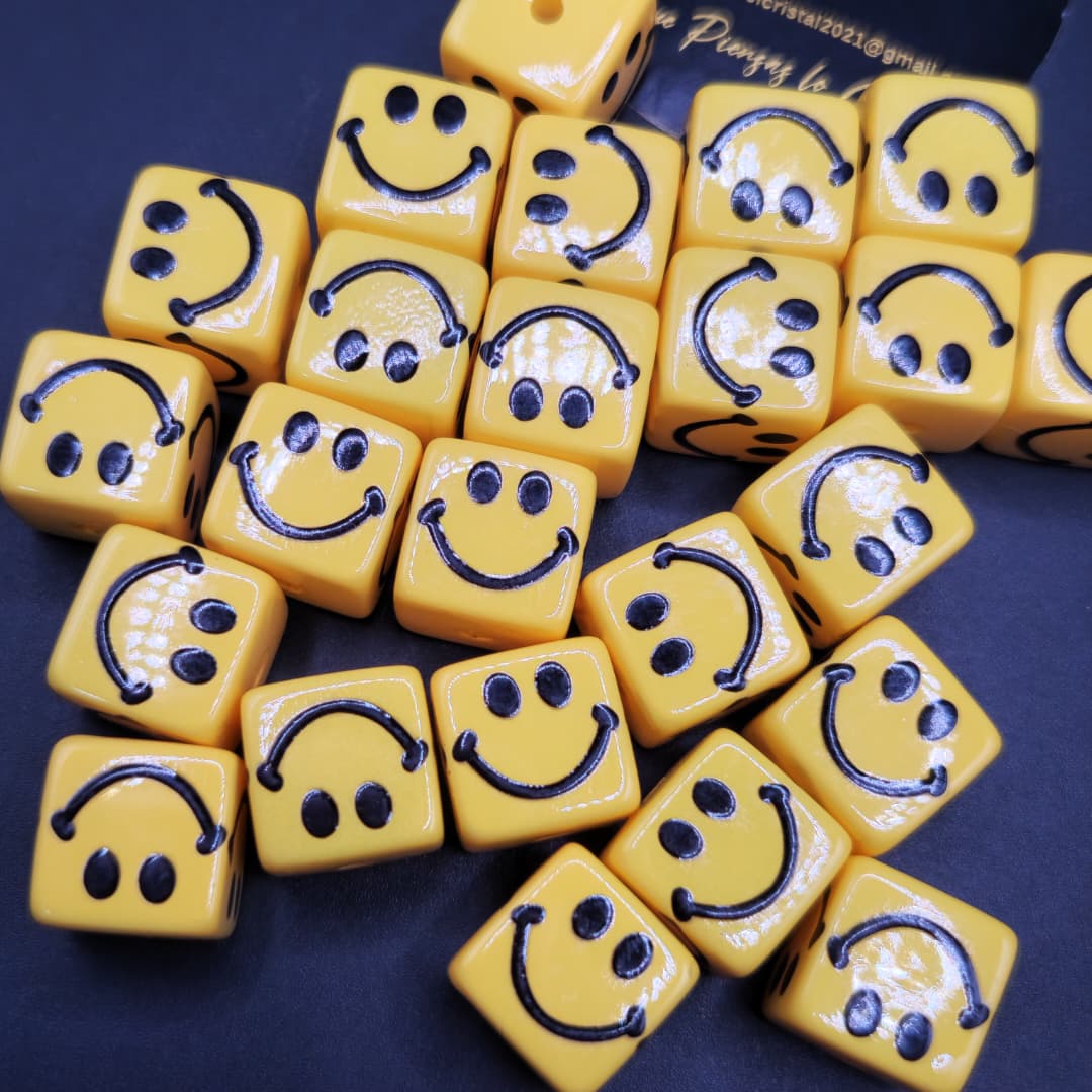 BOLSA 3 UND CUBO AMARILLO CARITA FELIZ