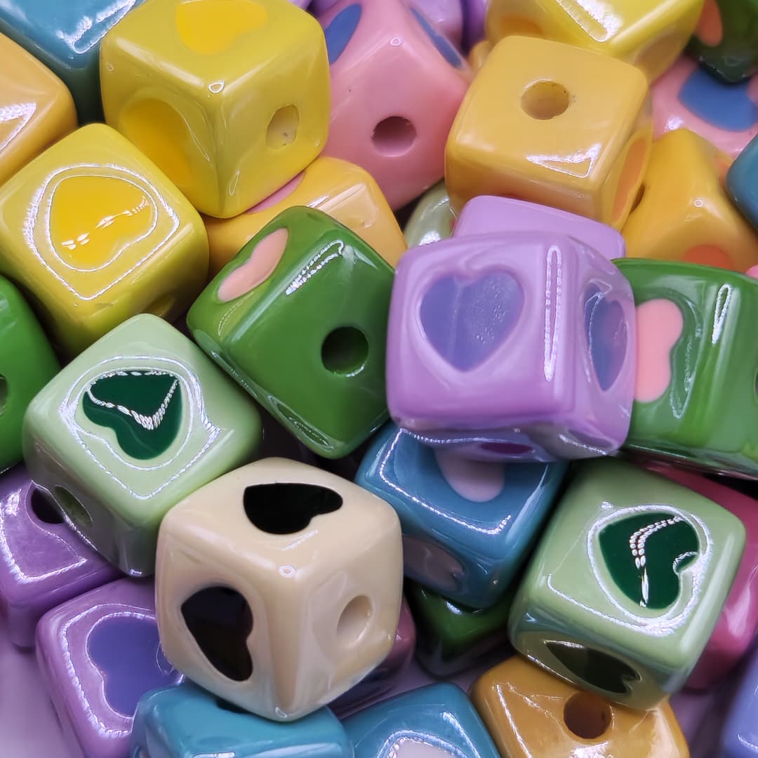 BOLSA 4 UND CUBO CON CORAZON COLORES VIVOS
