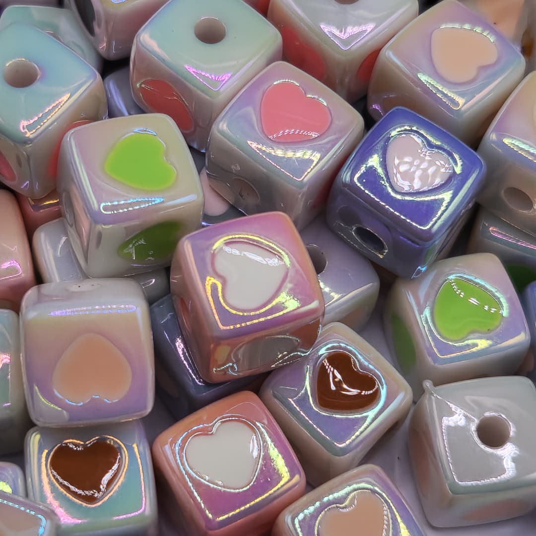 BOLSA 4 UND CUBO CON CORAZON COLORES PASTELES