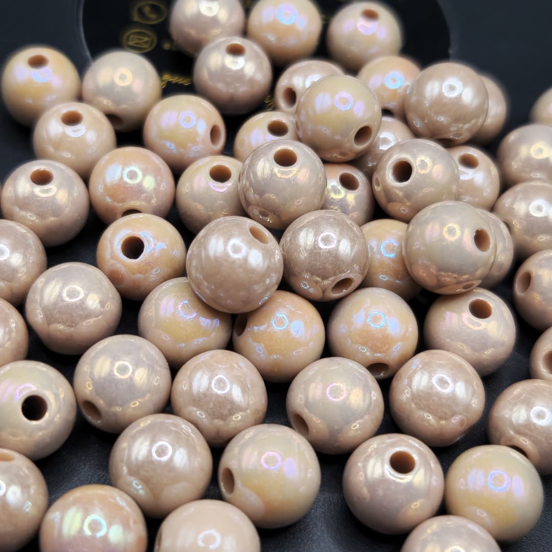 BOLSA 35 UND ESFERAS MARRON TORNASOL 8MM