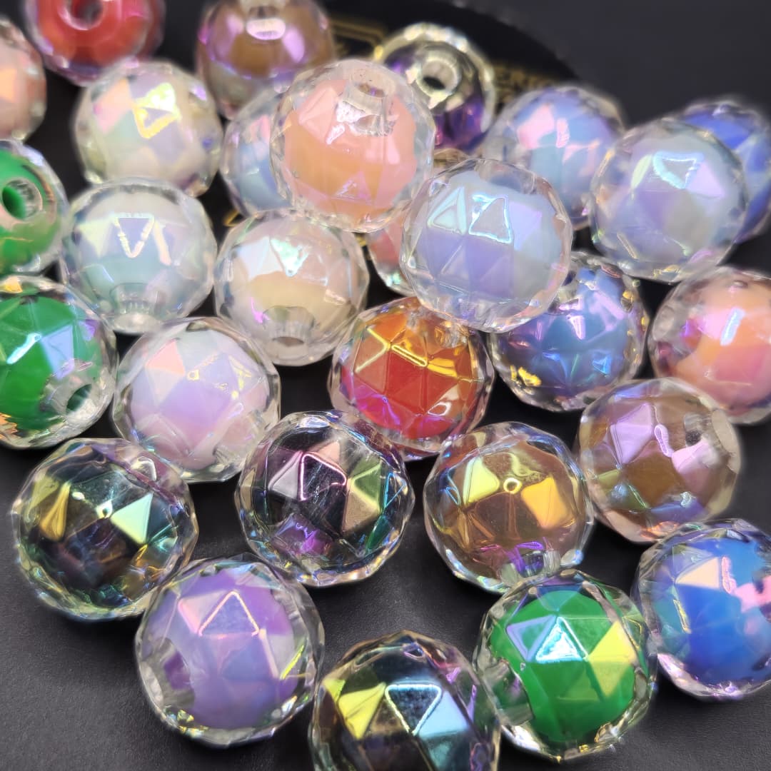 BOLSA 6 UND ESFERA DISCO 14MM DE COLORES