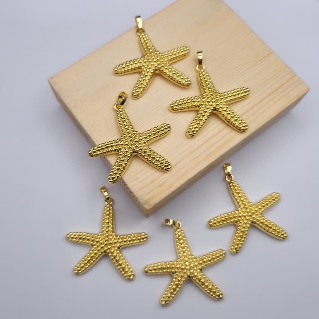 ORO CHINO DIJE ESTRELLA DE MAR GRANDE 4