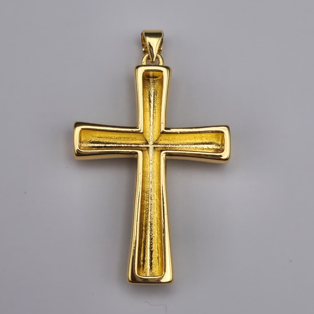 DIJE ORO CHINO CRUZ GRANDE GOLD 2