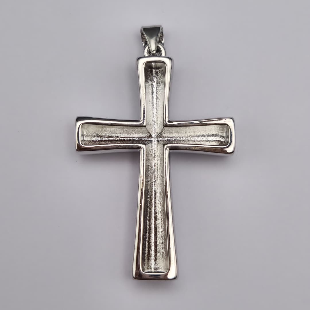 DIJE ORO CHINO CRUZ GRANDE SILVER 2