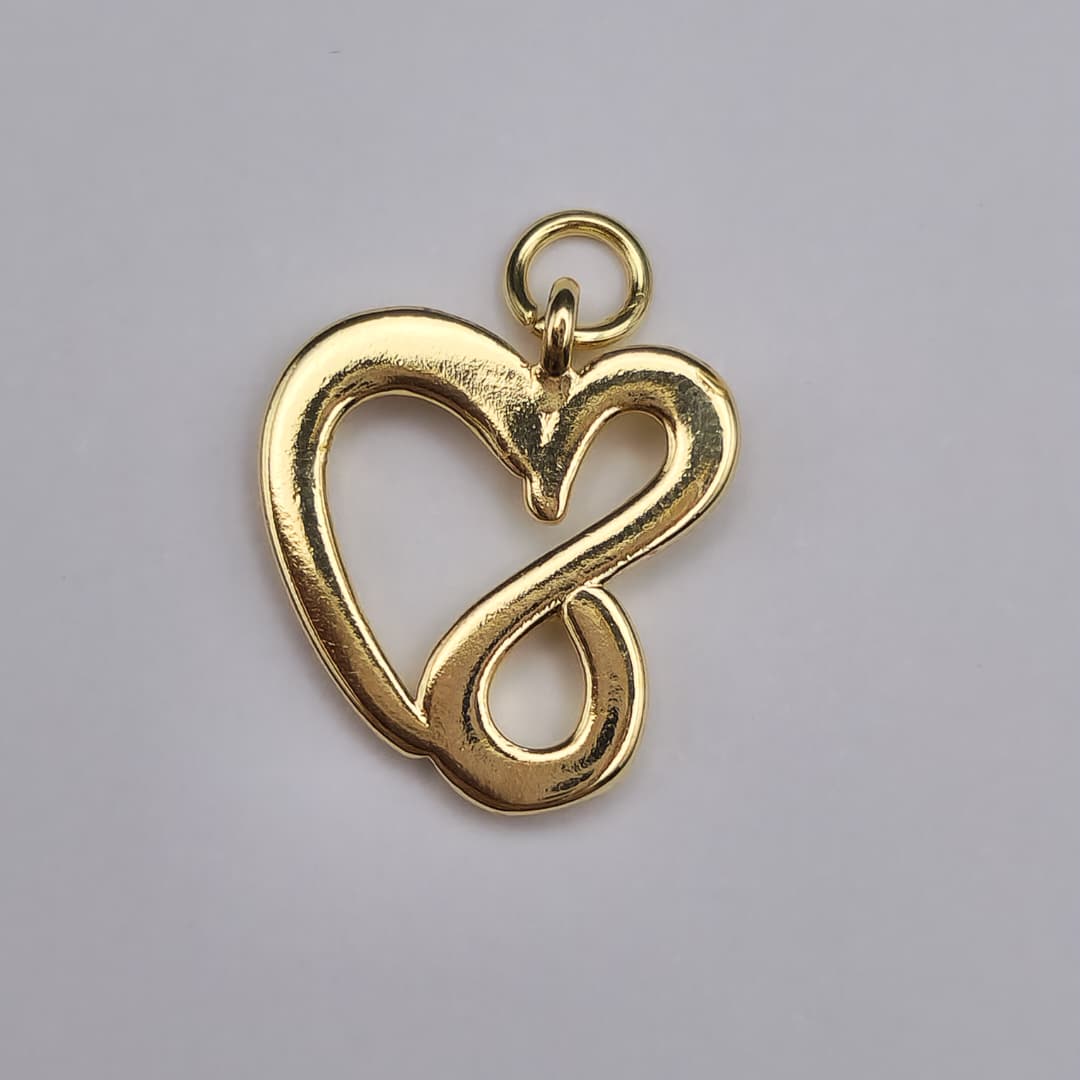 ORO CHINO DIJE CORAZON DE INFINITO 2