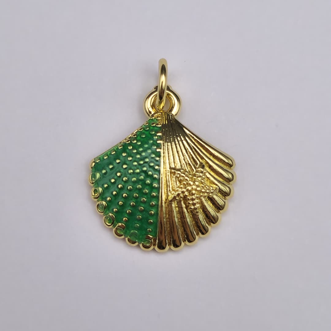 DIJE ORO CHINO OSTRA VERDE