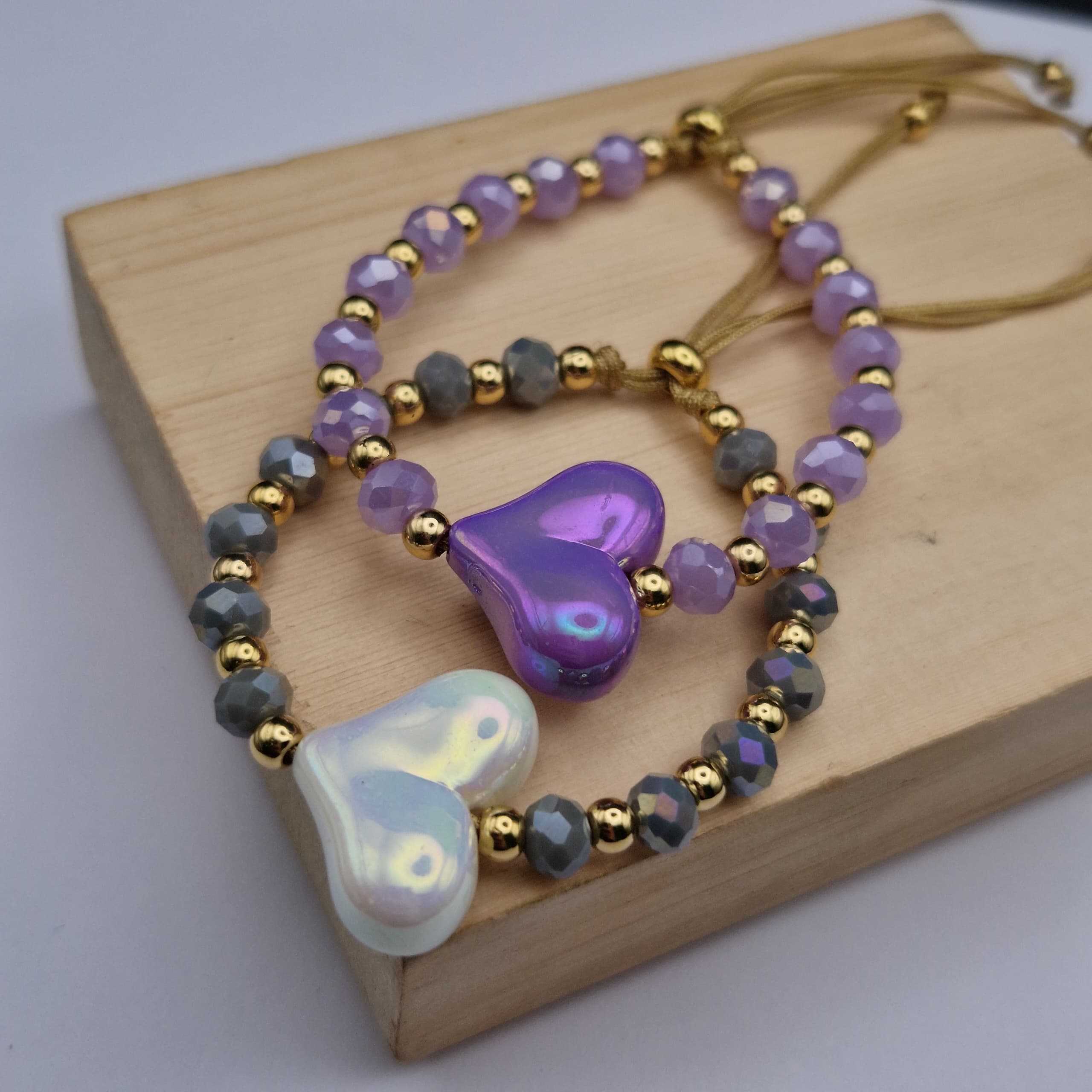 PULSERA CRISTAL CHECO/BALIN/CORAZON