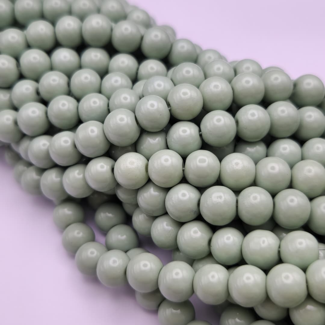 ESFERAS GLASS 8MM VERDE MENTA