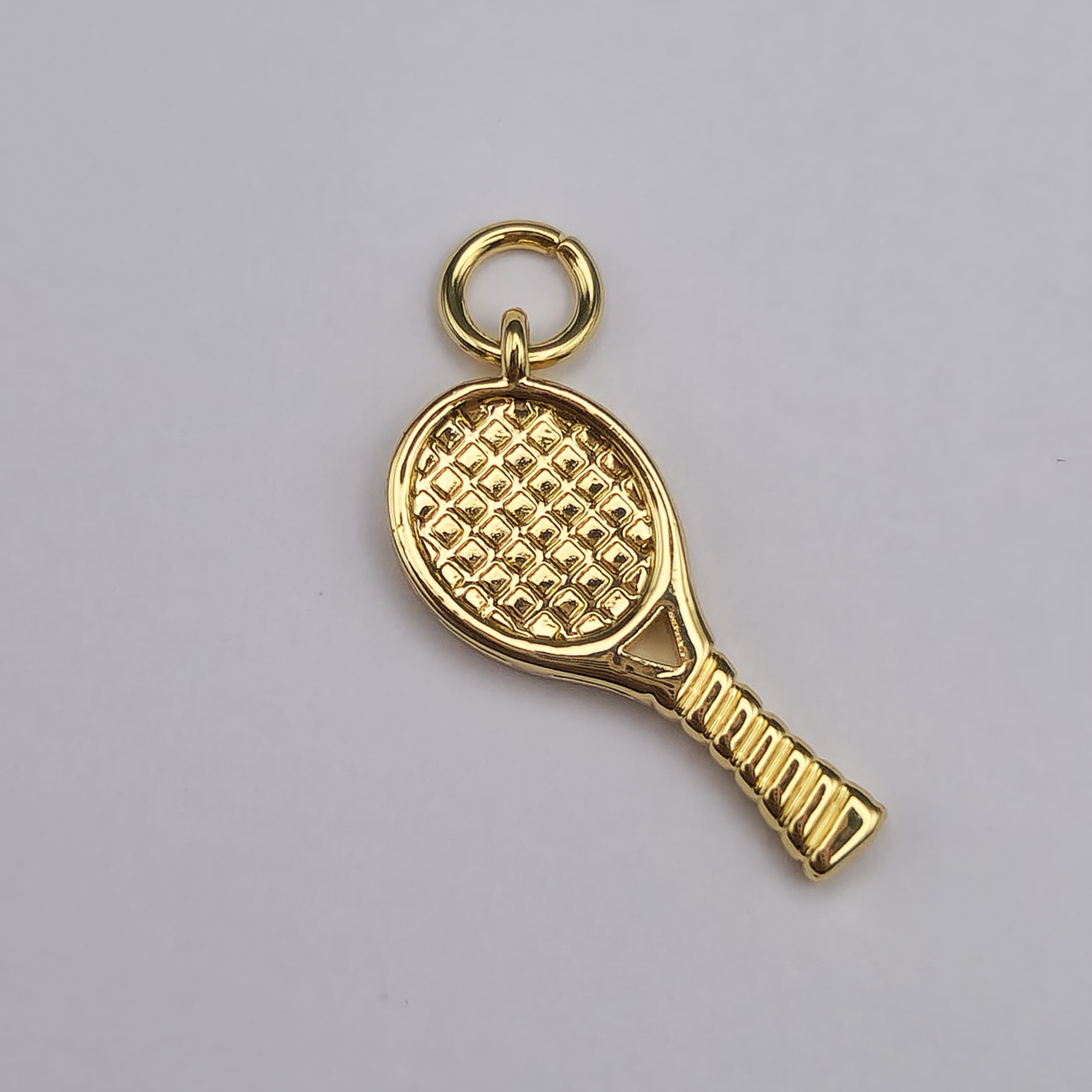 ORO CHINO DIJE RAQUETA DE TENIS 2