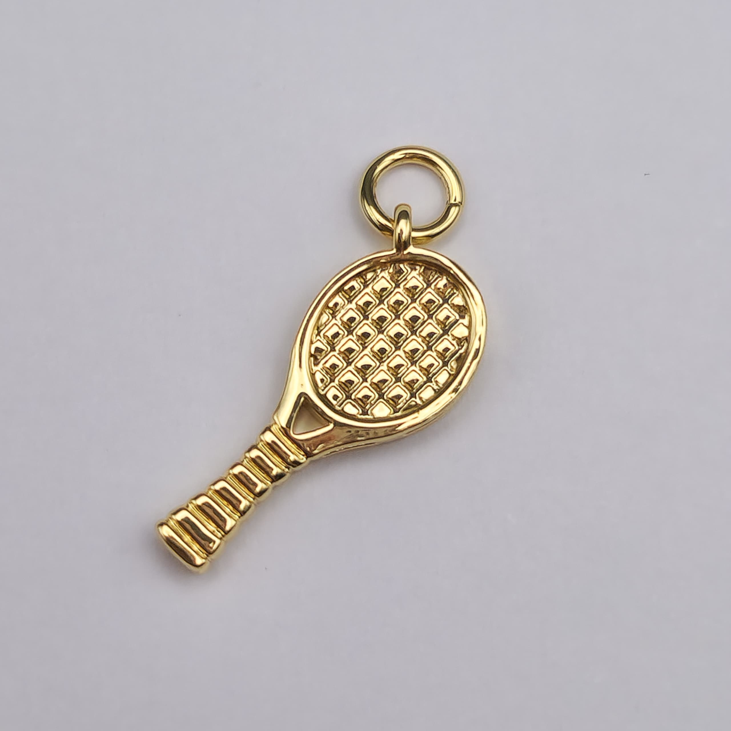 ORO CHINO DIJE RAQUETA DE TENIS