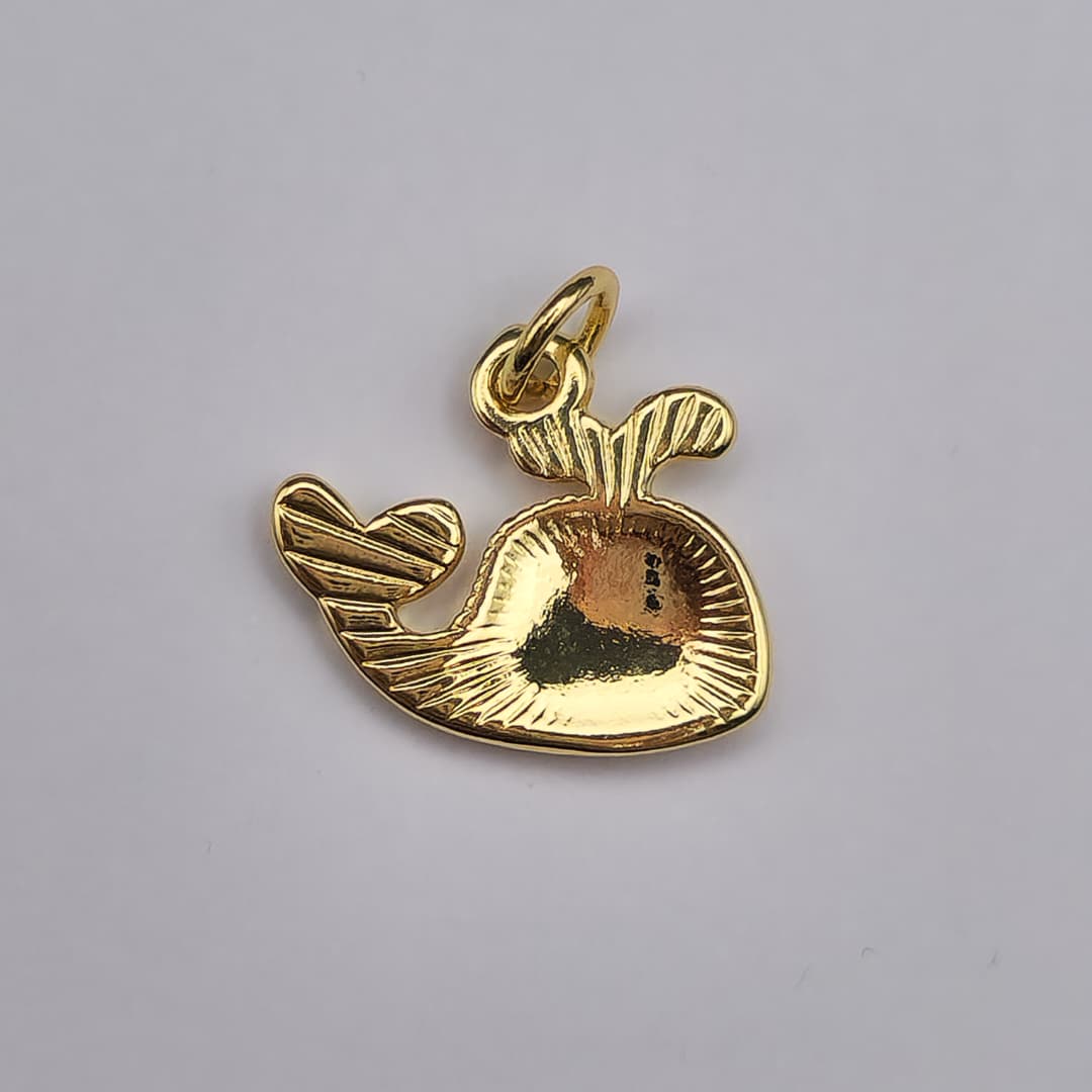DIJE DE ORO CHINO BALLENA BLANCA 2
