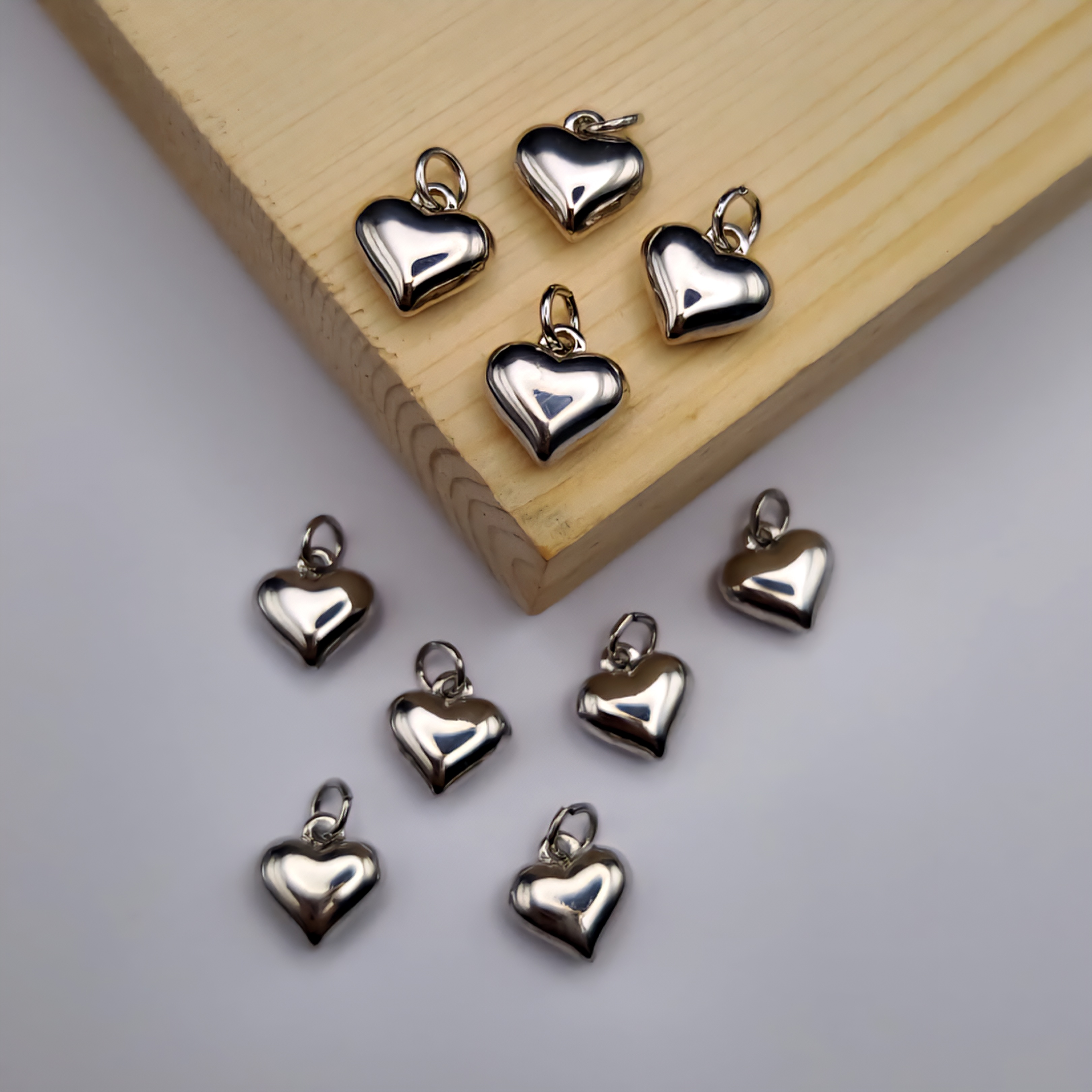 ORO CHINO DIJE CORAZON MINI SILVER 4