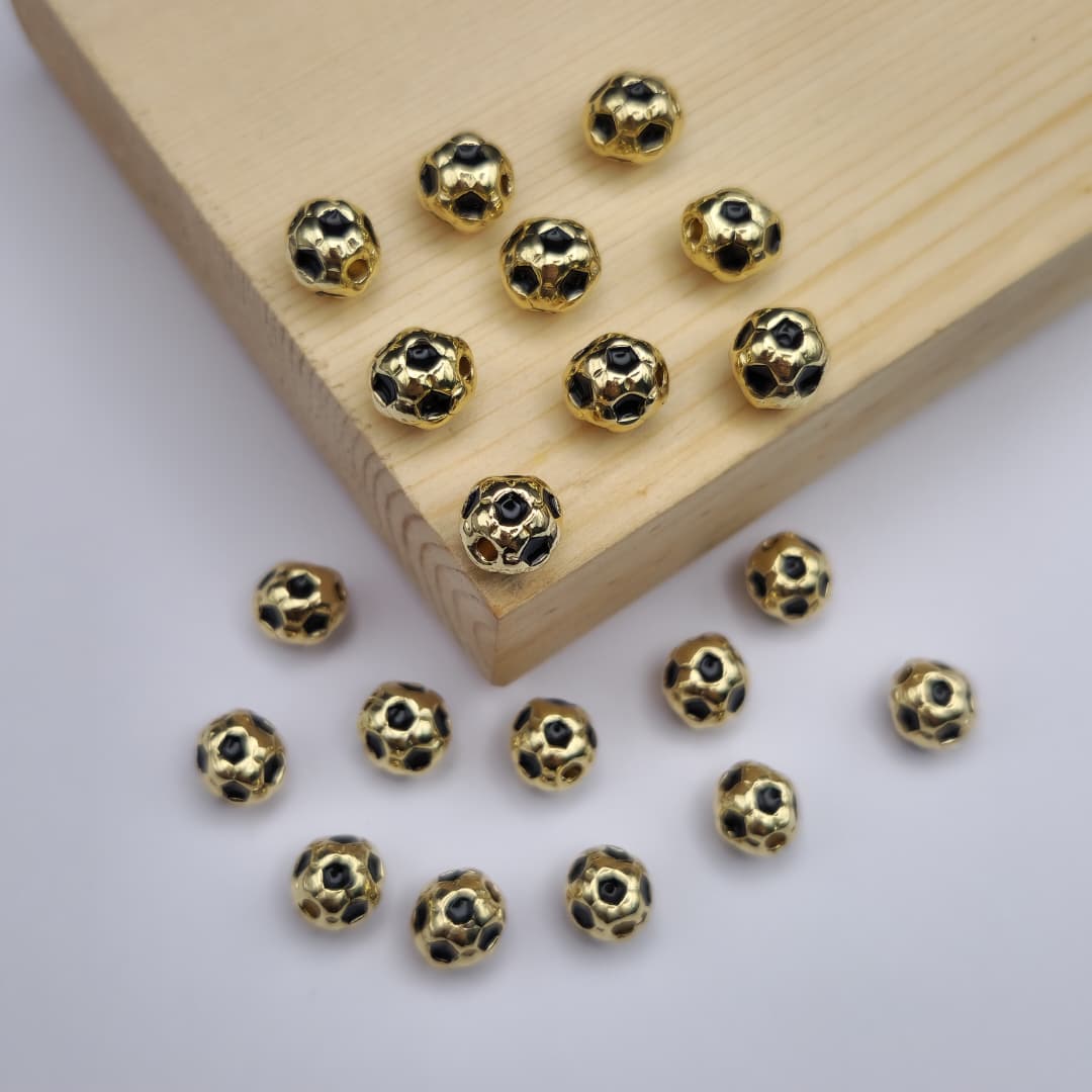 ORO CHINO PASADOR PELOTA 8MM NEGRA 4