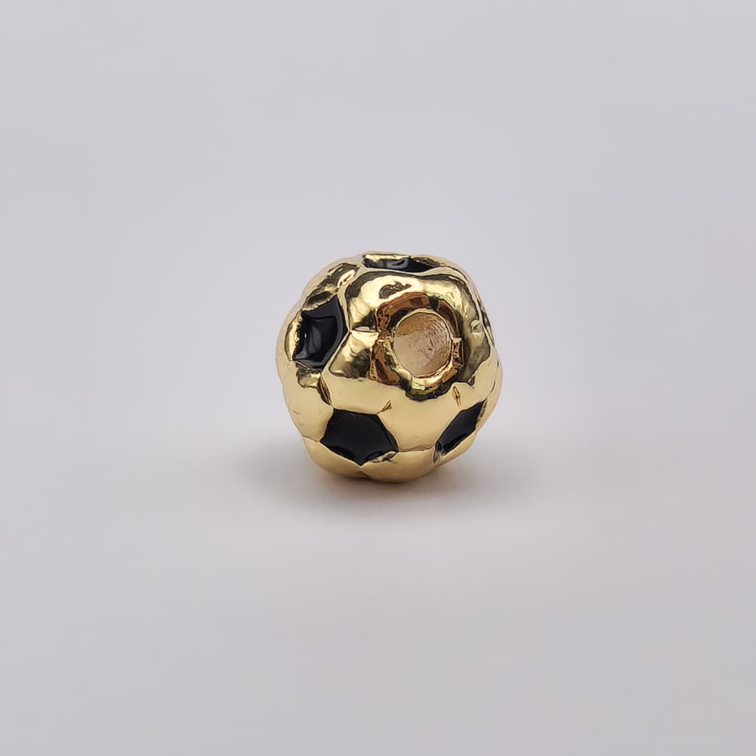 ORO CHINO PASADOR PELOTA 8MM NEGRA 2