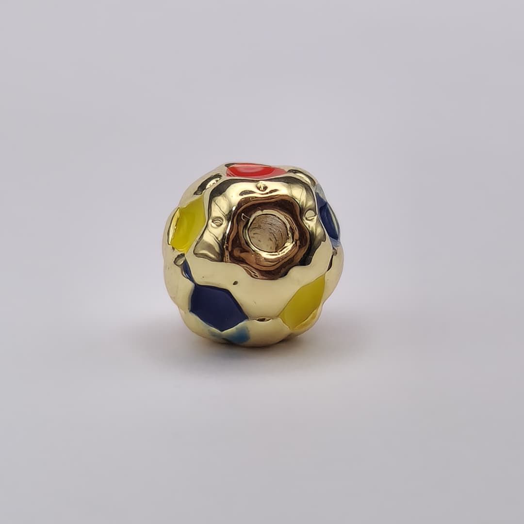 ORO CHINO PELOTA DE FUTBOL DE COLORES 10MM 2