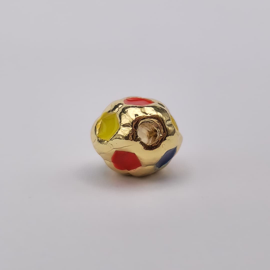 ORO CHINO PASADOR PELOTA DE COLORES 8MM 2