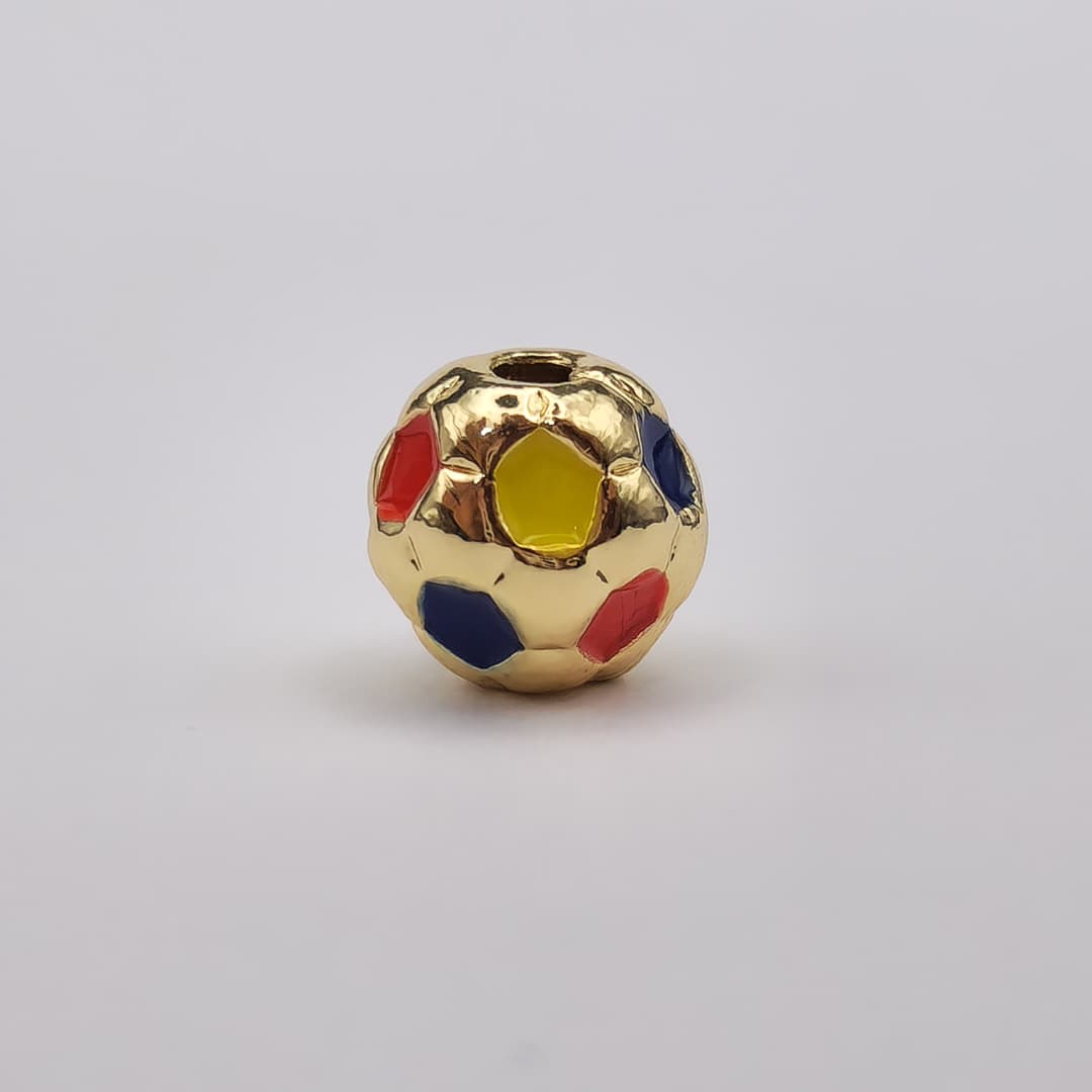 ORO CHINO PASADOR PELOTA DE COLORES 8MM
