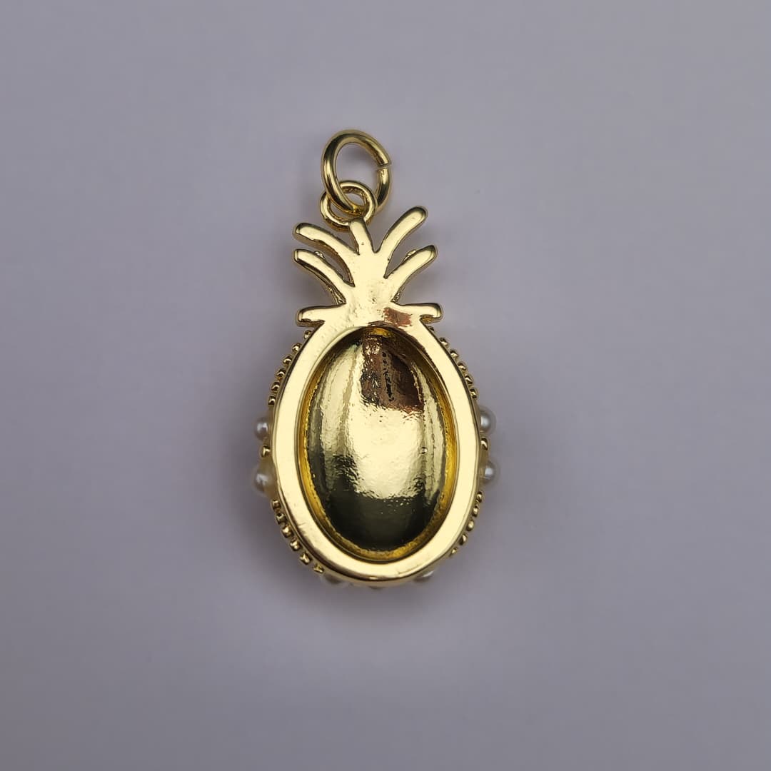 DIJE ORO CHINO PIÑA CON PERLAS 2