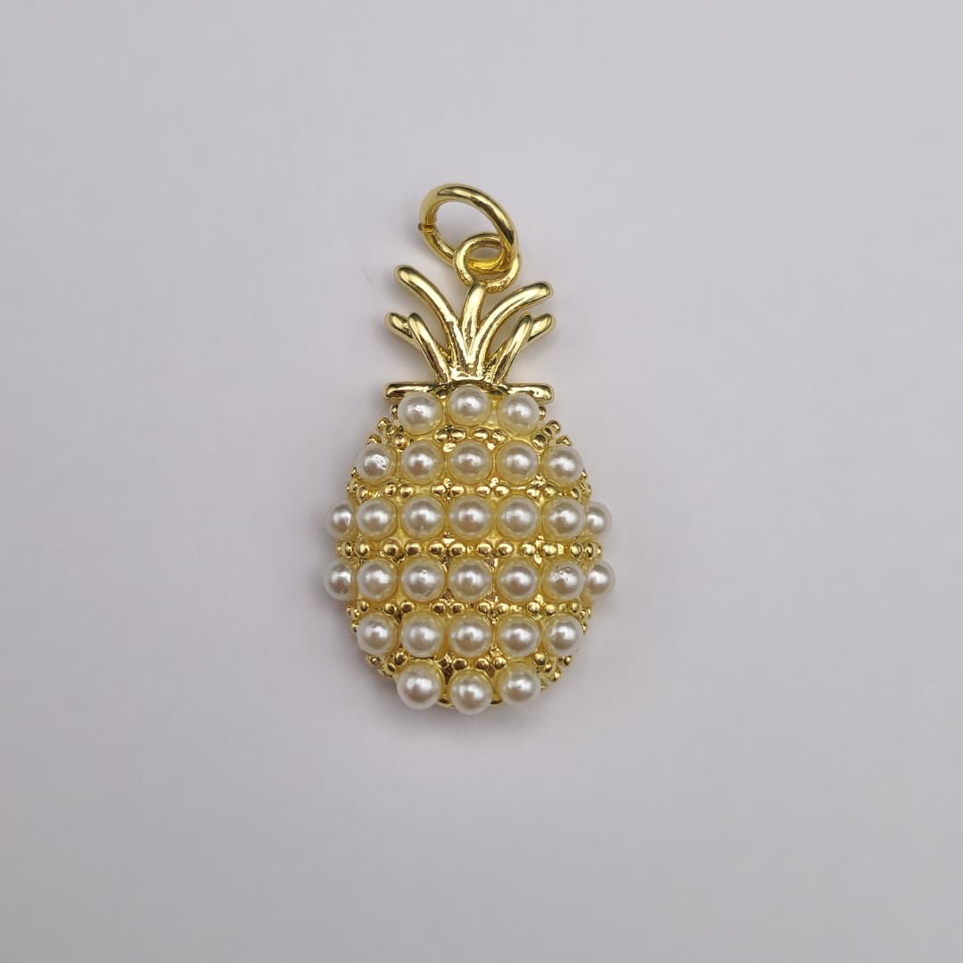 DIJE ORO CHINO PIÑA CON PERLAS