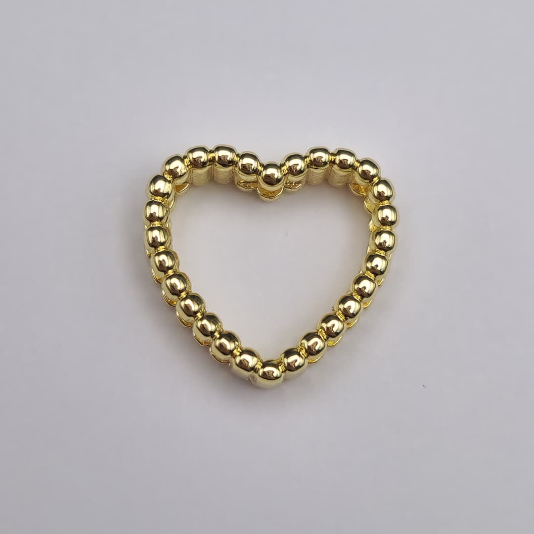 ORO CHINO DIJE CORAZON BALINES