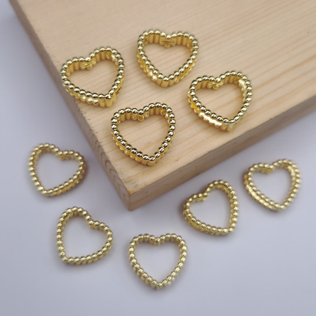 ORO CHINO DIJE CORAZON BALINES 4