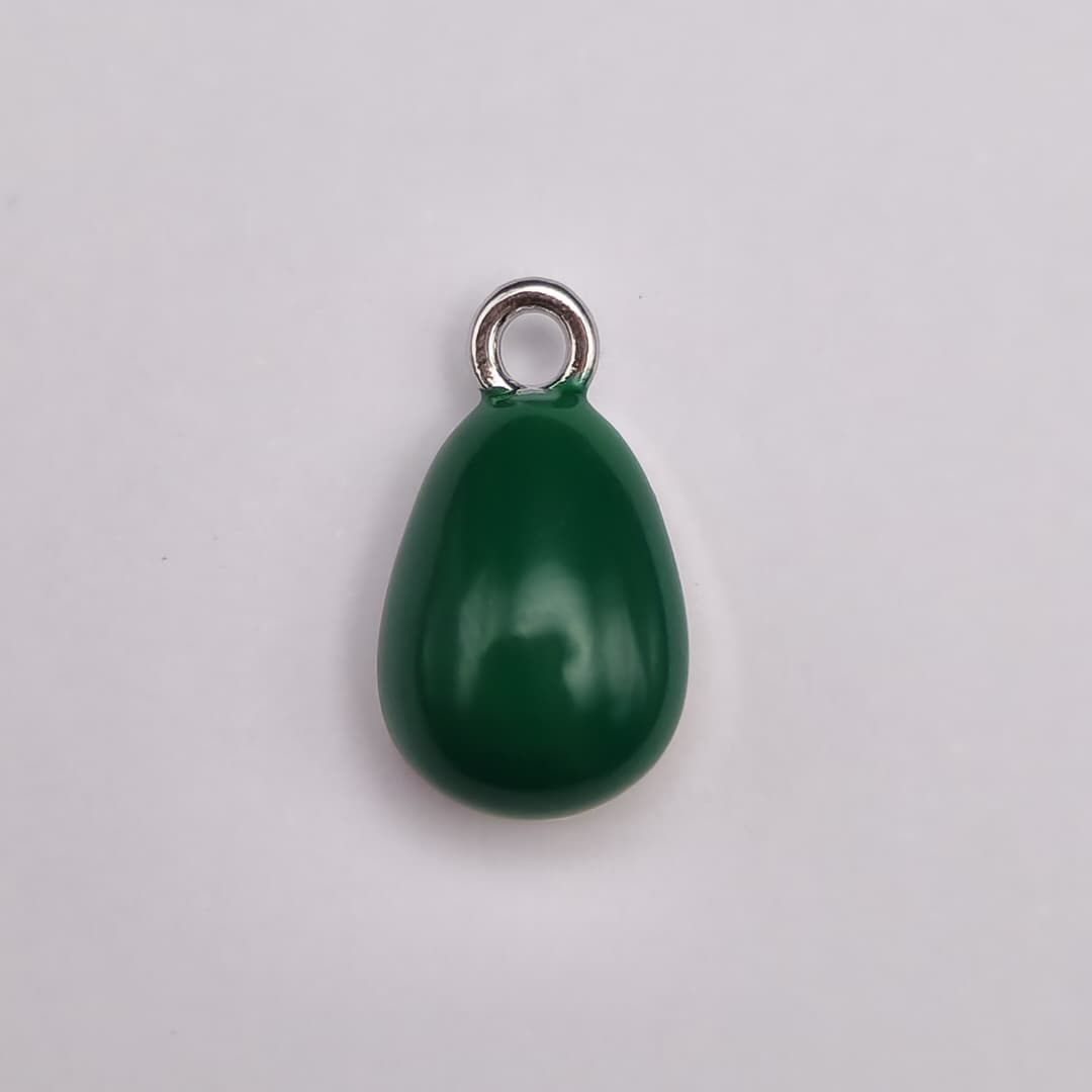 ORO CHINO DIJE DE AGUACATE PLATEADO 2