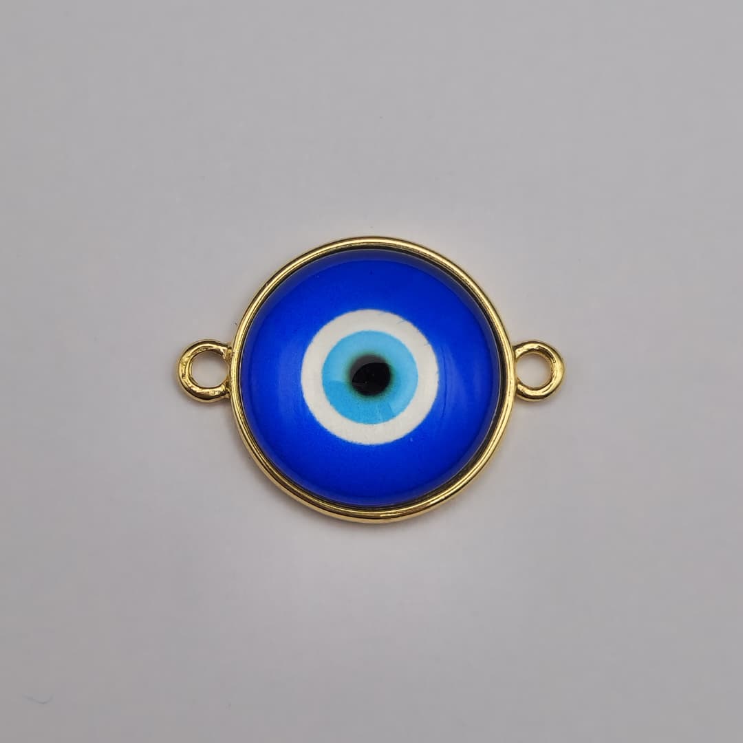ORO CHINO CONECTOR OJO TURCO AZUL REY