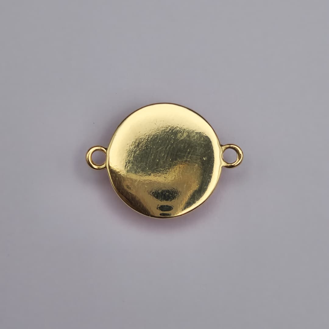 ORO CHINO CONECTOR OJO TURCO FUCSIA 2