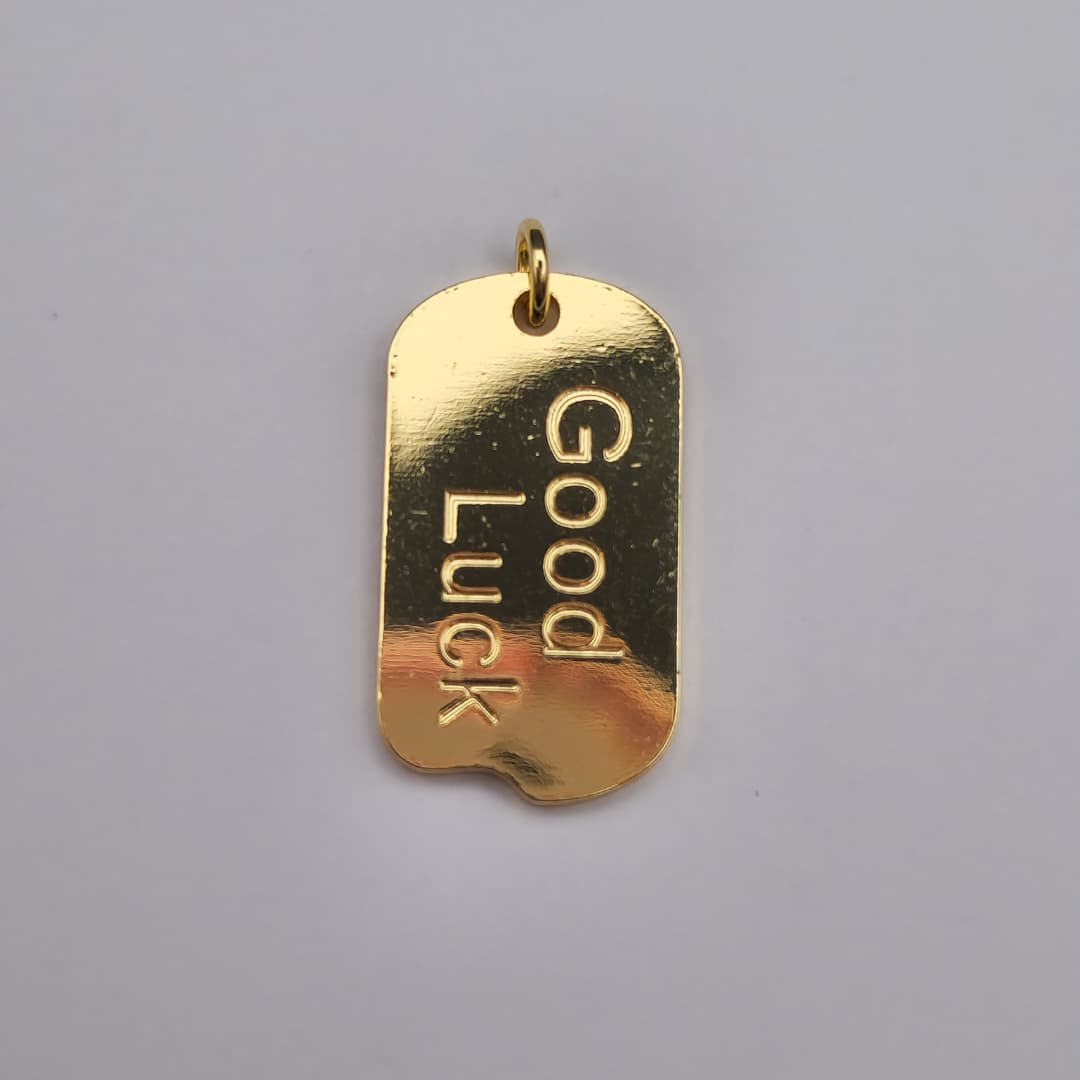 ORO CHINO PLACA GOOD LUCK