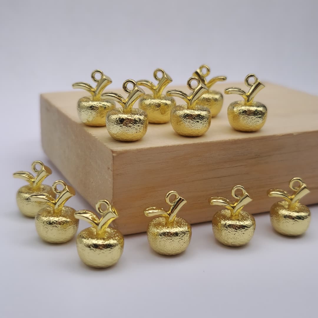 ORO CHINO DIJE MANZANA DORADO 4