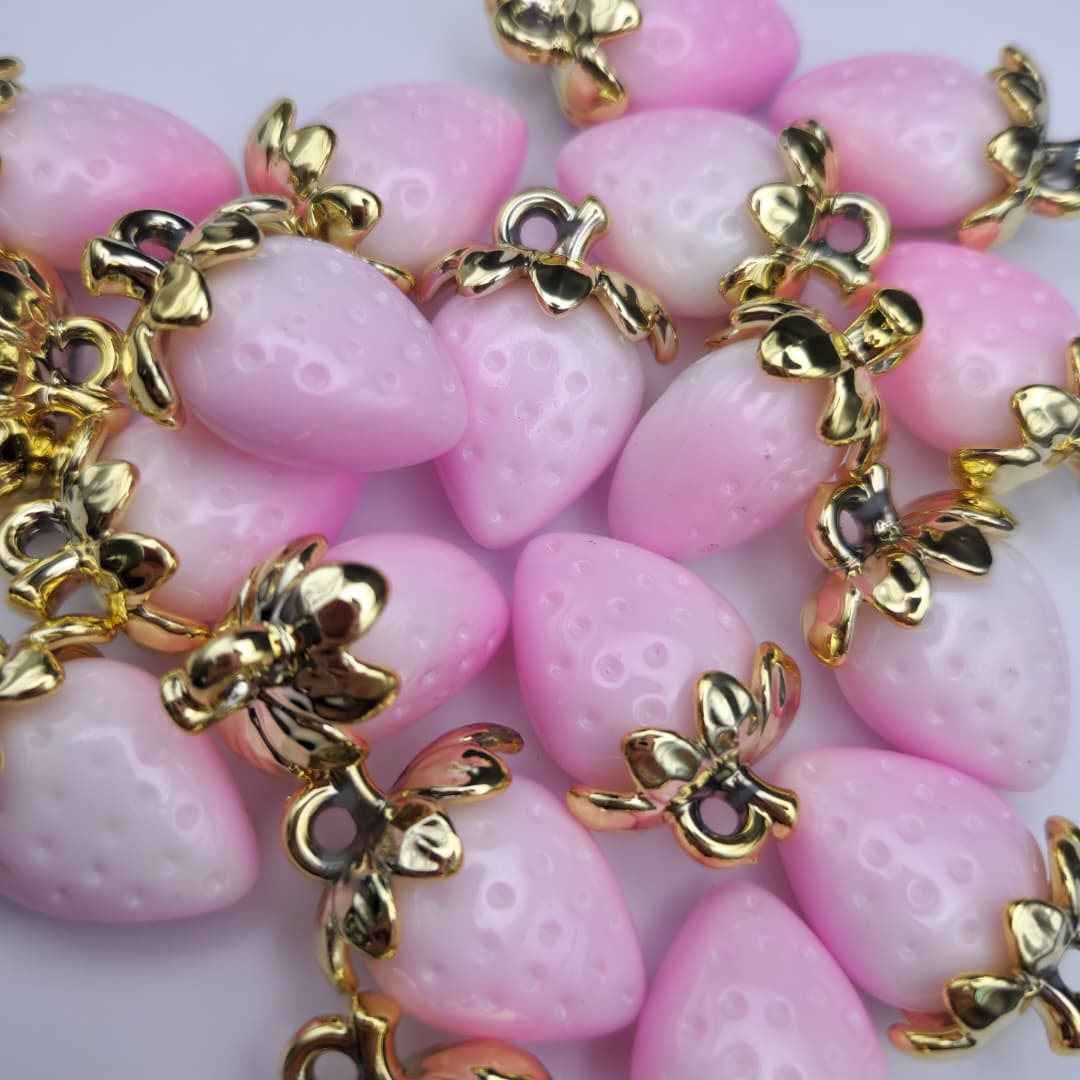BOLSA 3 UND FRESAS ROSADO 31MM