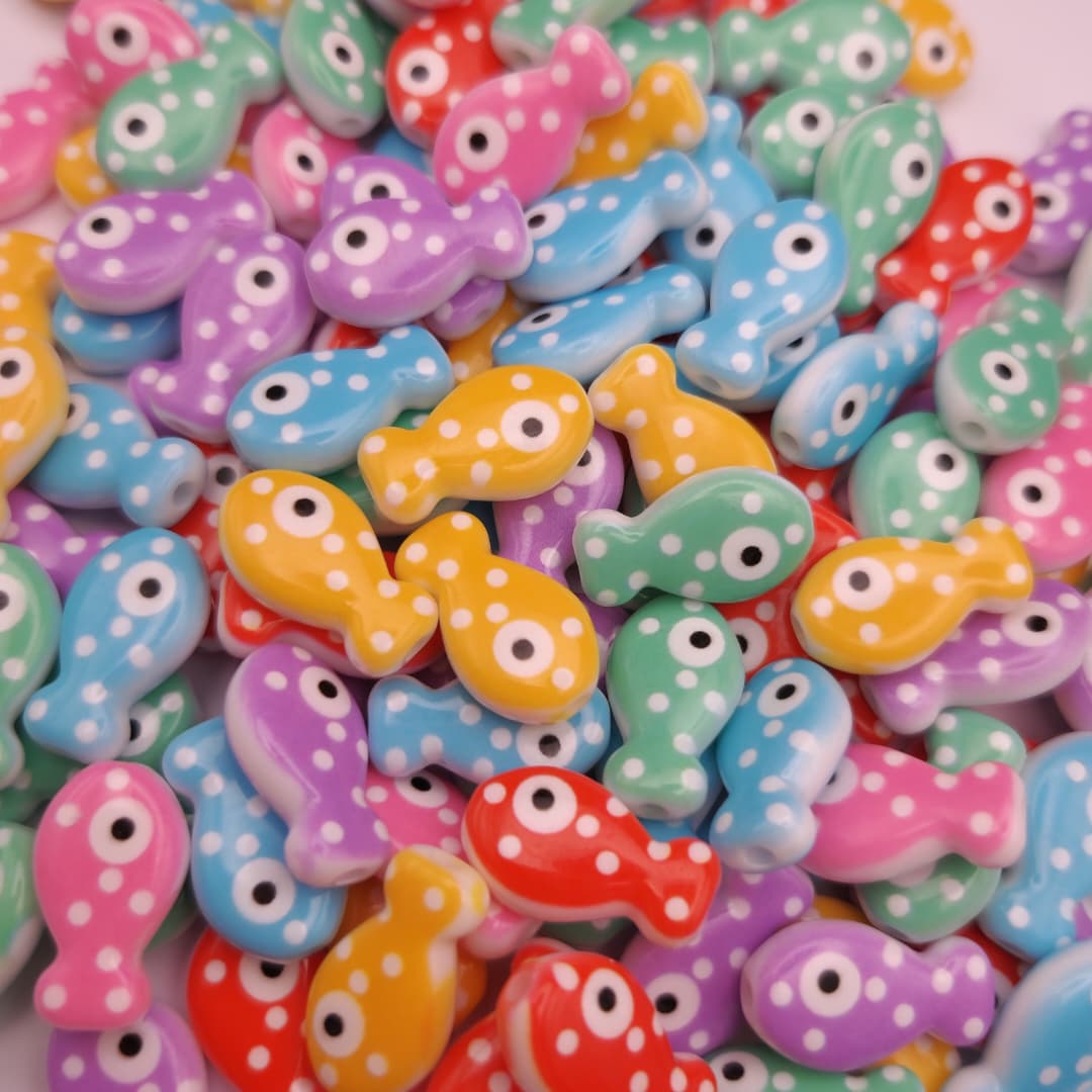 BOLSA 10 UND PECES PASADOR VARIOS COLORES 11*19MM