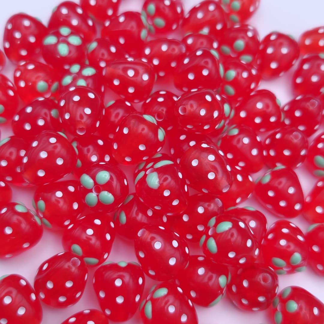BOLSA UND FRESA ROJA PEQUEñO TRANSLUCIDA