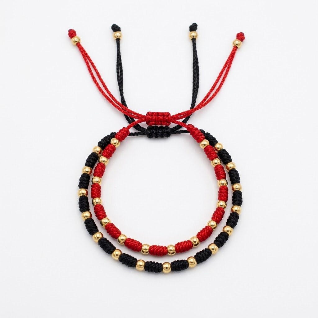 PULSERA 7 NUDOS CON BALINES DE GOLDFIELD