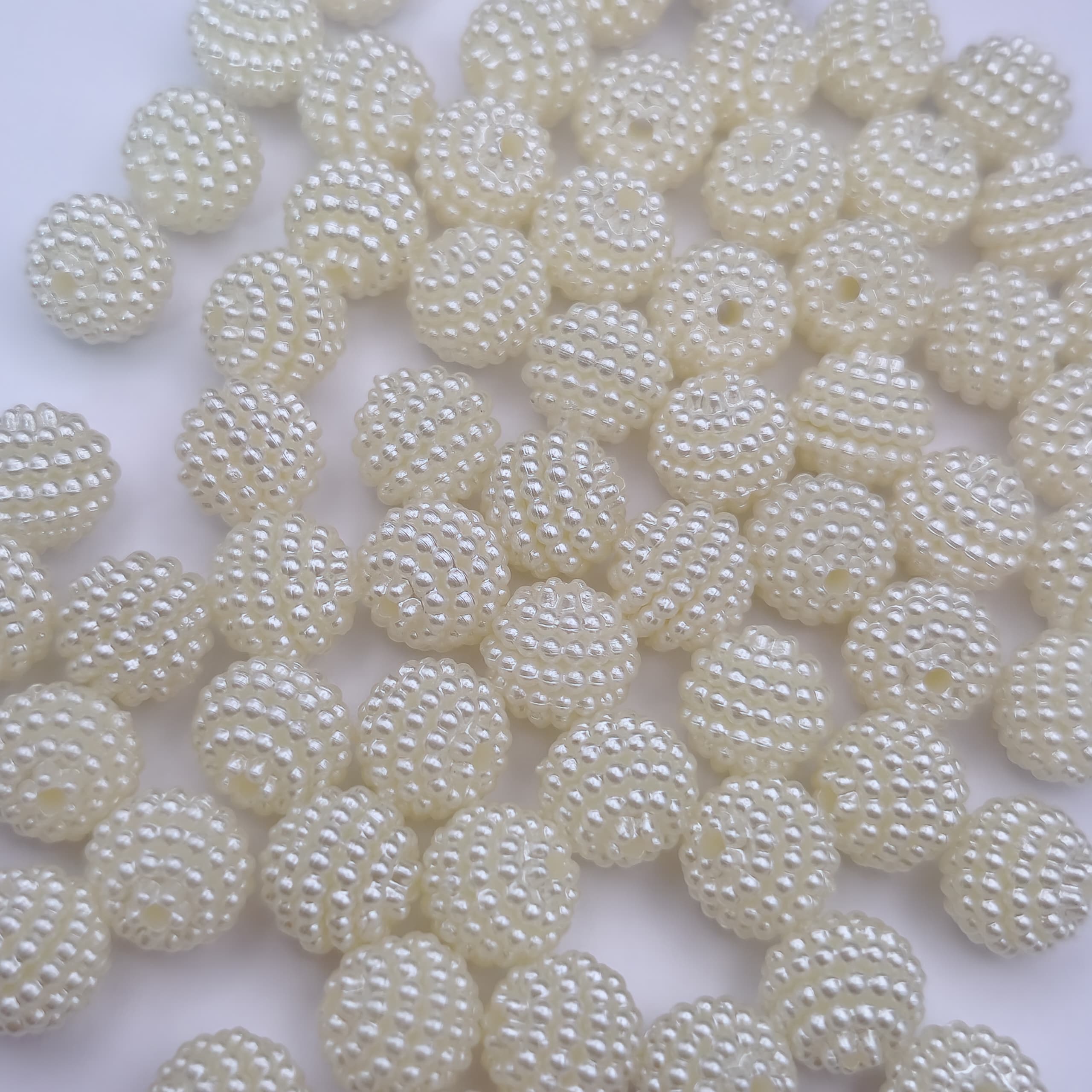 BOLSA 25 UND BOLAS DE FUEGO BLANCO PERLADO 10MM