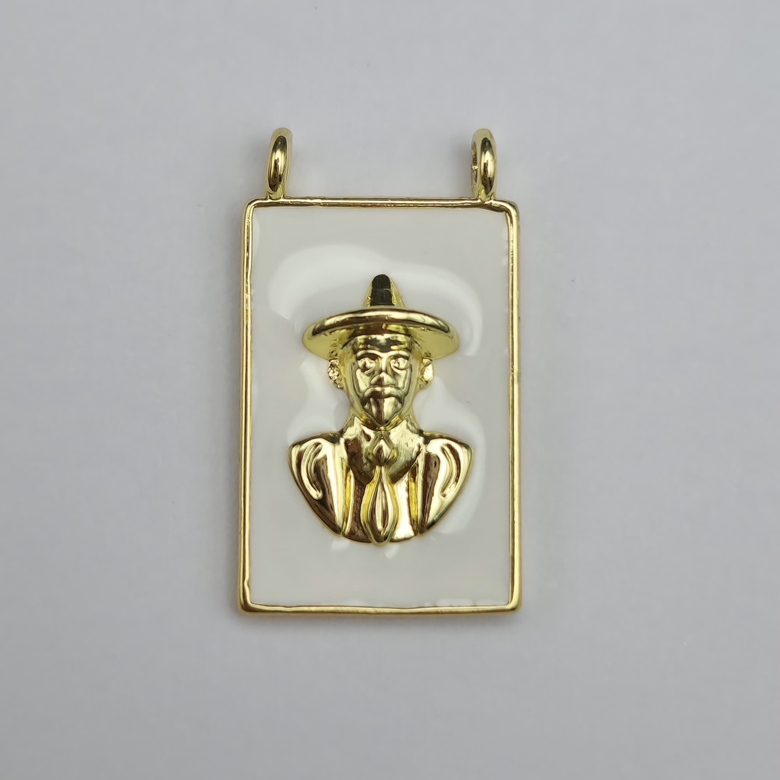 ORO BAÑO 18K ESCAPULARIO JOSE GREGORIO HERNANDEZ
