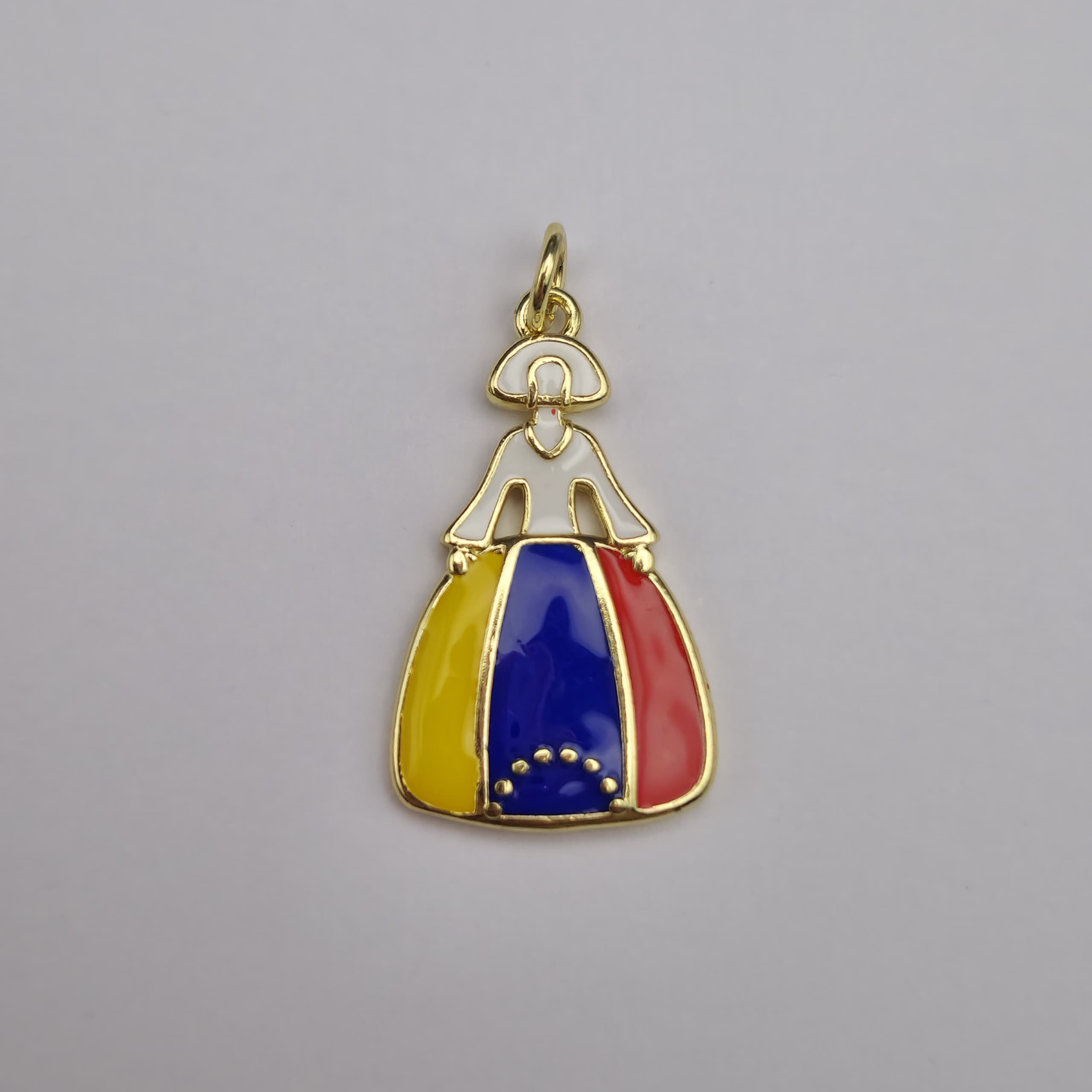 ORO BAÑO 18K MENINA TRICOLOR
