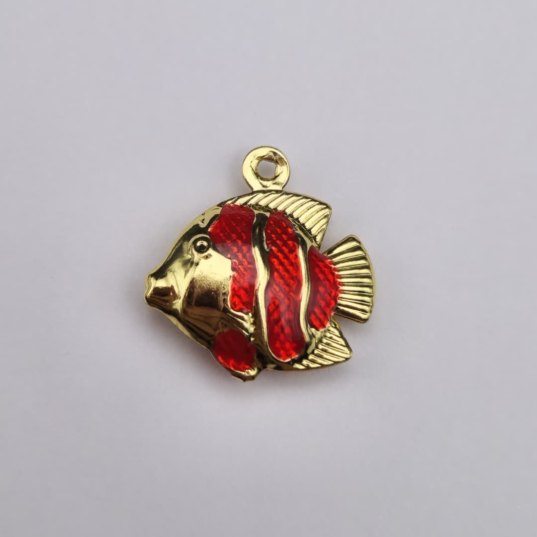 ORO CHINO DIJE PESCADO ROJO
