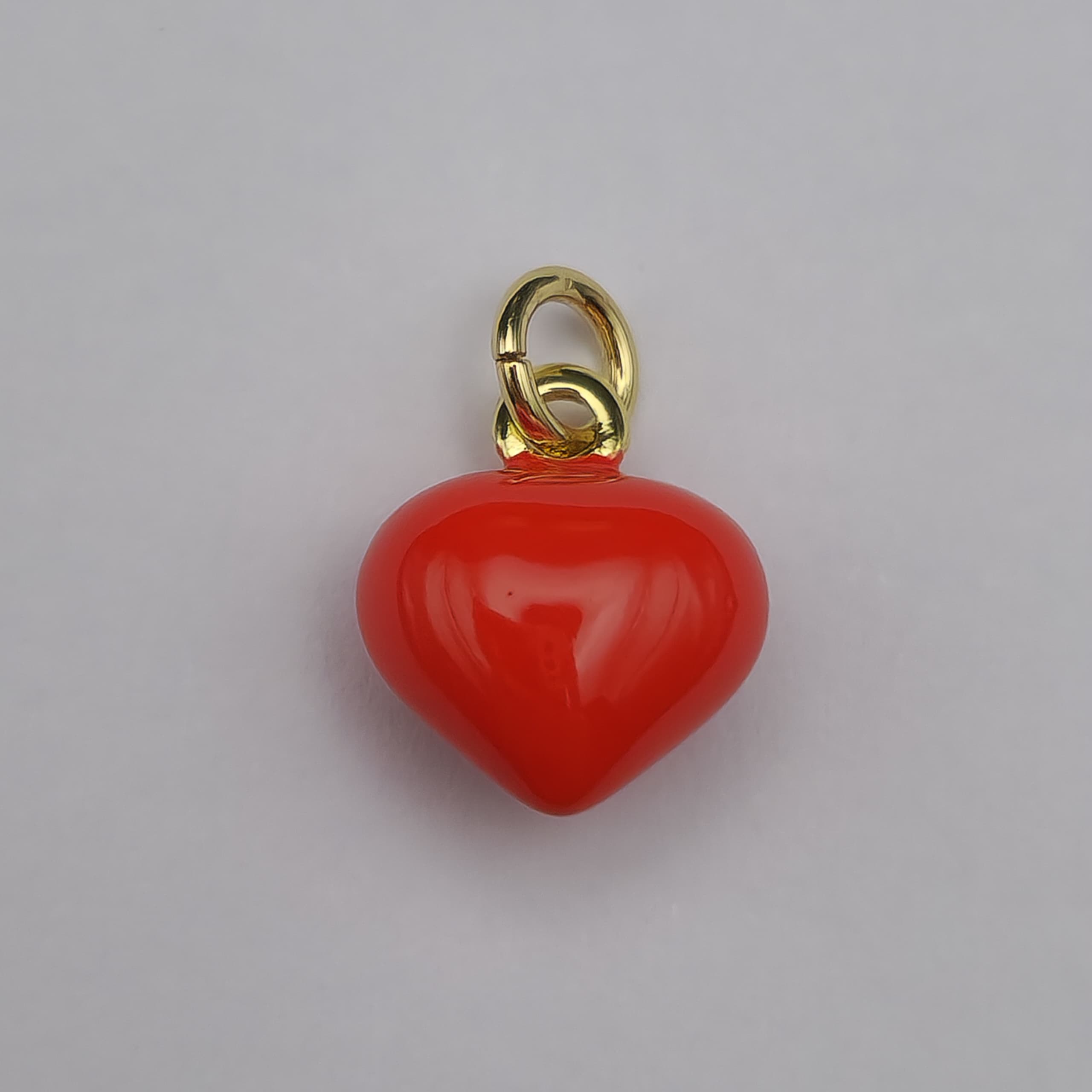 ORO BAñO 18K CORAZON ROJO 9X10MM